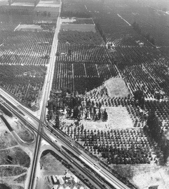 Anaheim historical before aerial