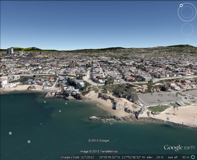 Corona del Mar later developed land view